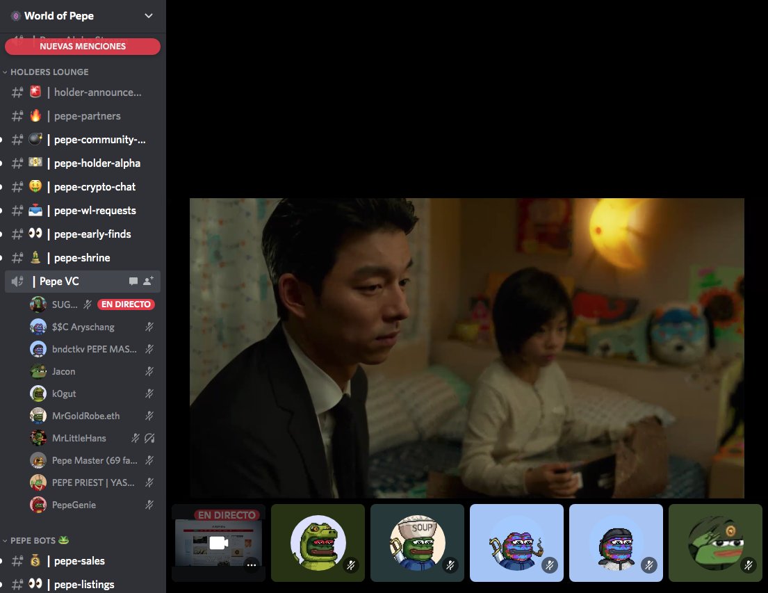 GoldEliseo's tweet image. Thousands of WL, Alpha Calls, Awesome Community..
and Movie Nights :D!! 
Get your @WorldofPepeNFT  and join us 🫰🐸💚
#NFTCommunity #NFT