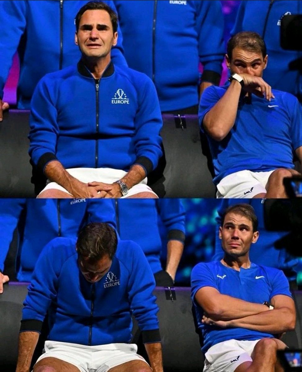 Two of the greatest players, fiercest competitors yet so candid and real! The sportsmanship and mutual respect that one can see is truly exemplary. True leaders - both secure in their space and respectful of the others craft! #excellence #Leadership #Federer #Nadal