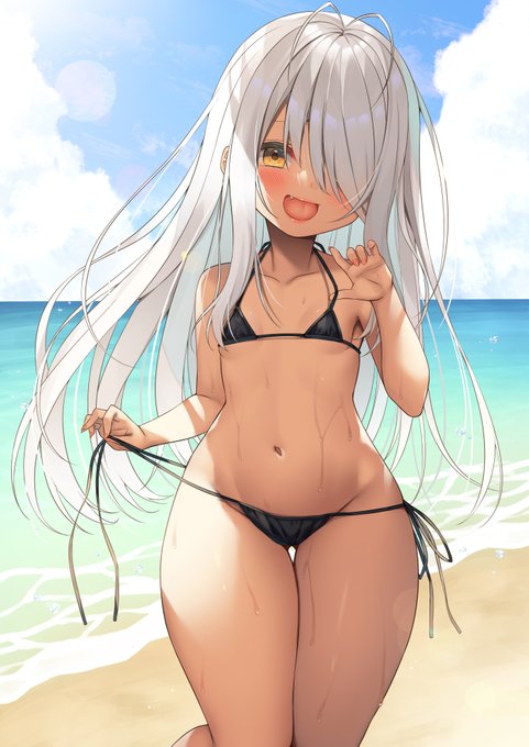 ロリ水着
#夏が終わりそうだし今年描いた水着絵を貼ろう 