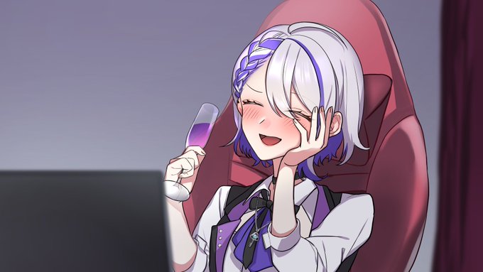 【お仕事】朔夜トバリ様(の手描き切り抜きをお作りしました!!ベロベロに酔って絡んでくるのが可愛すぎる… 