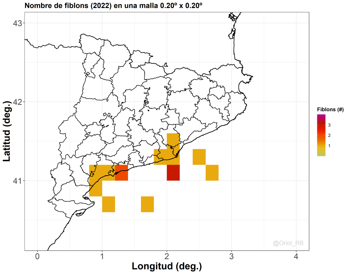 🌪 Fins el dia d'avui, aquesta ha estat la distribució de tornados i mànegues marines a Catalunya durant l'any 2022. Hi consten els casos confirmats, i s'han exclòs les tubes i els casos possibles. #TornadoCAT