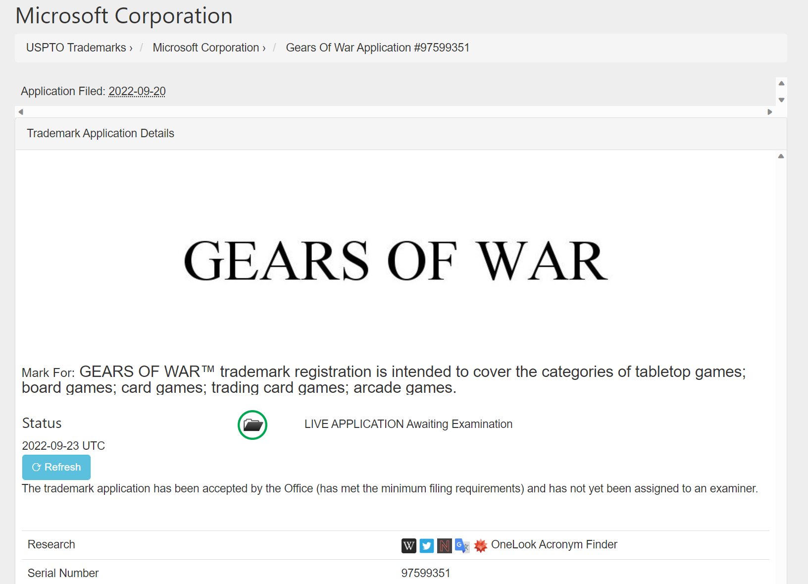 Fw: [情報] 微軟註冊"戰爭機器"桌面遊戲商標