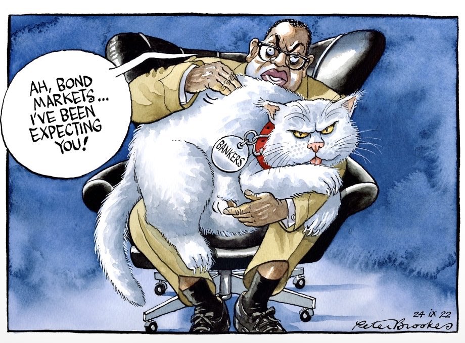 My cartoon Saturday @TheTimes. Kwasi Blofeld gives everything to his favourite fat cats, leaving us shaken, not stirred. #fiscalevent #KwasiKwarteng