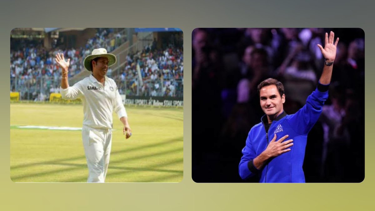 himadri_dev's tweet photo. Every cricket &amp; tennis fan can feel these two emotional moments!

Respect legends 🙏

#RogerFederer #SachinTendulkar https://t.co/C84EsgDtTB