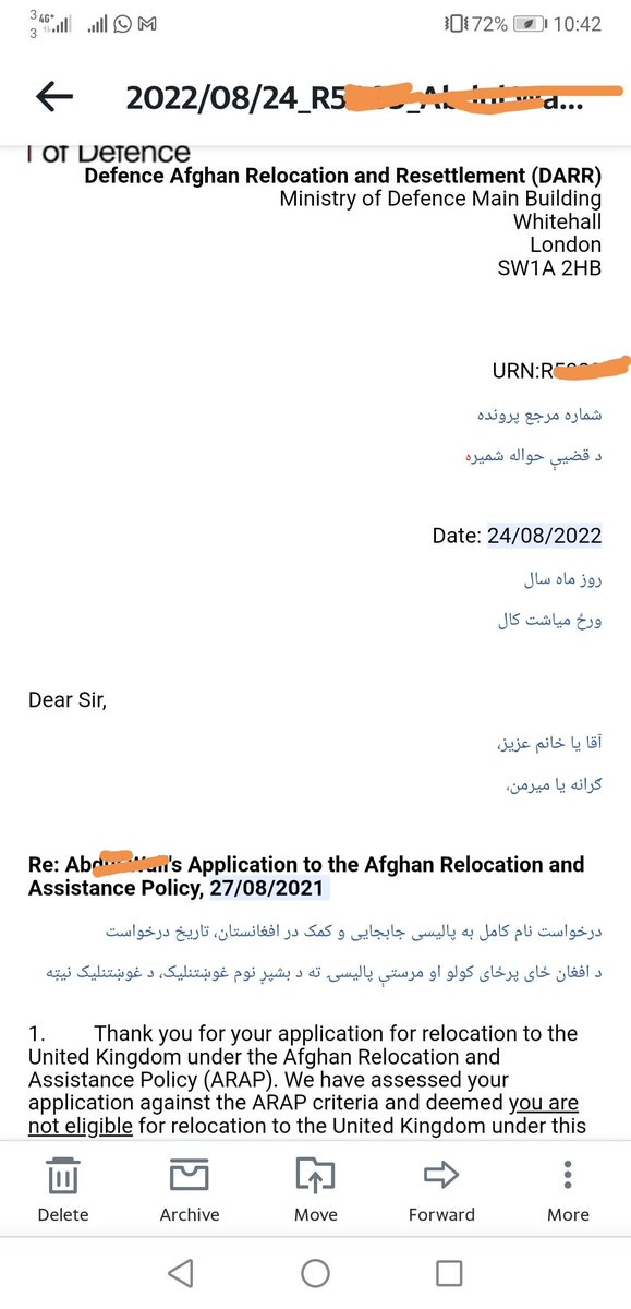 Dear <a href="/JohnHealey_MP/">John Healey</a>  @BWallaceMP  this is what happened in the ARAP ,this gentleman has worked from 2006 until 2013 with British army as chef in Helmand province, unfortunately after a he's been received a refused litter from MOD says you are not eligible 😥
Please bring changes