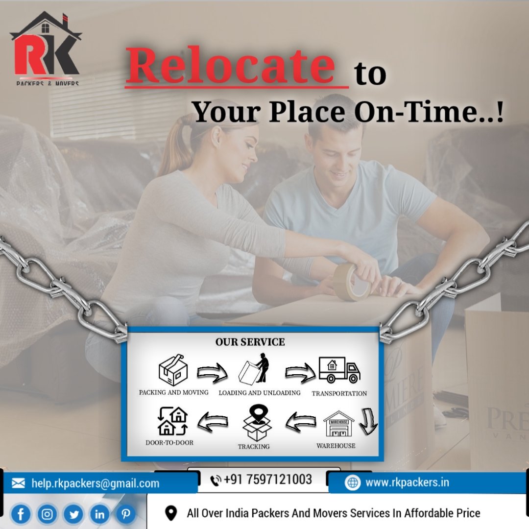 PackersRk's tweet photo. #Relocate to your place #on_time 
With #RK_Packers_And_Movers https://t.co/wqhTCr7DAQ