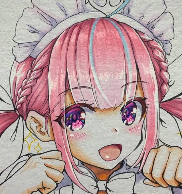 髪の毛と瞳終わりました 