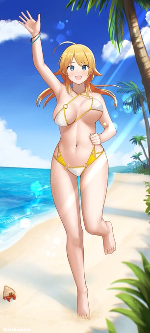 結構描いてた😌
 #夏が終わりそうだし今年描いた水着絵を貼ろう 