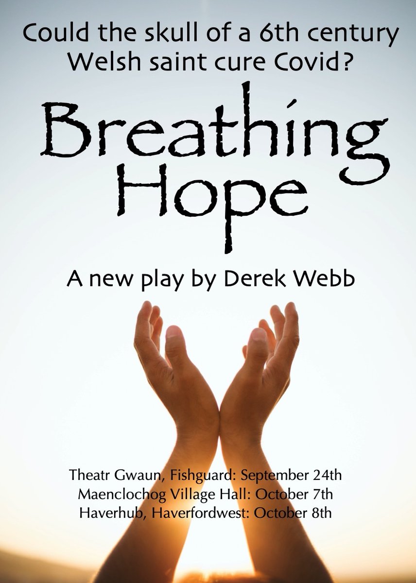 derekqwerty's tweet image. TONIGHT&apos;S THE NIGHT! The first performance of &apos;Breathing Hope&apos; a play that poses the question: Would the skull of a 6th century Welsh saint cure Covid as Victorians believed it would cure TB and whooping cough?  BOOK NOW: theatrgwaun.com