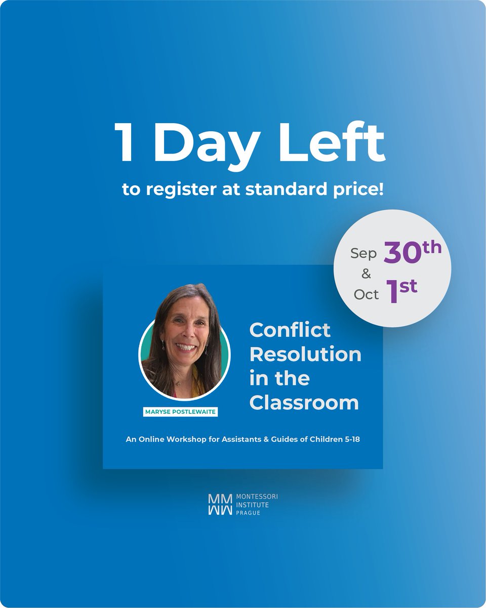 We don't want you to miss this!✨ Join the workshop 'Conflict Resolution in the Classroom' with Maryse Lepoutre-Postlewaite on September 30th and on October 1st. Our standard price is only available till September 25th! bit.ly/3dDg8Hx Have a wonderful weekend!😊💖