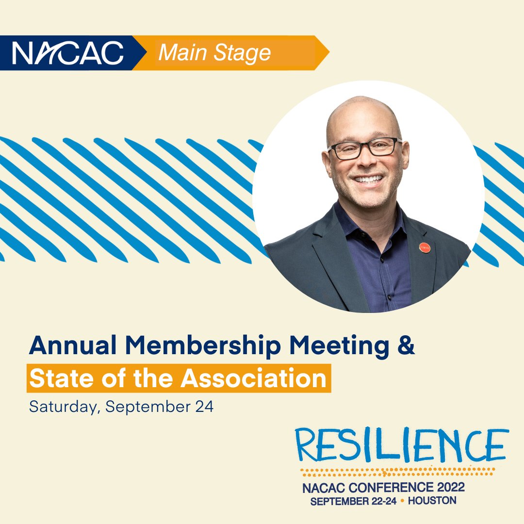 Good Morning! Join us on the Main Stage at 8 am for #NACAC's Annual Membership Meeting &amp; State of the Association. We've got some exciting updates! #NACAC22 #dontmissit