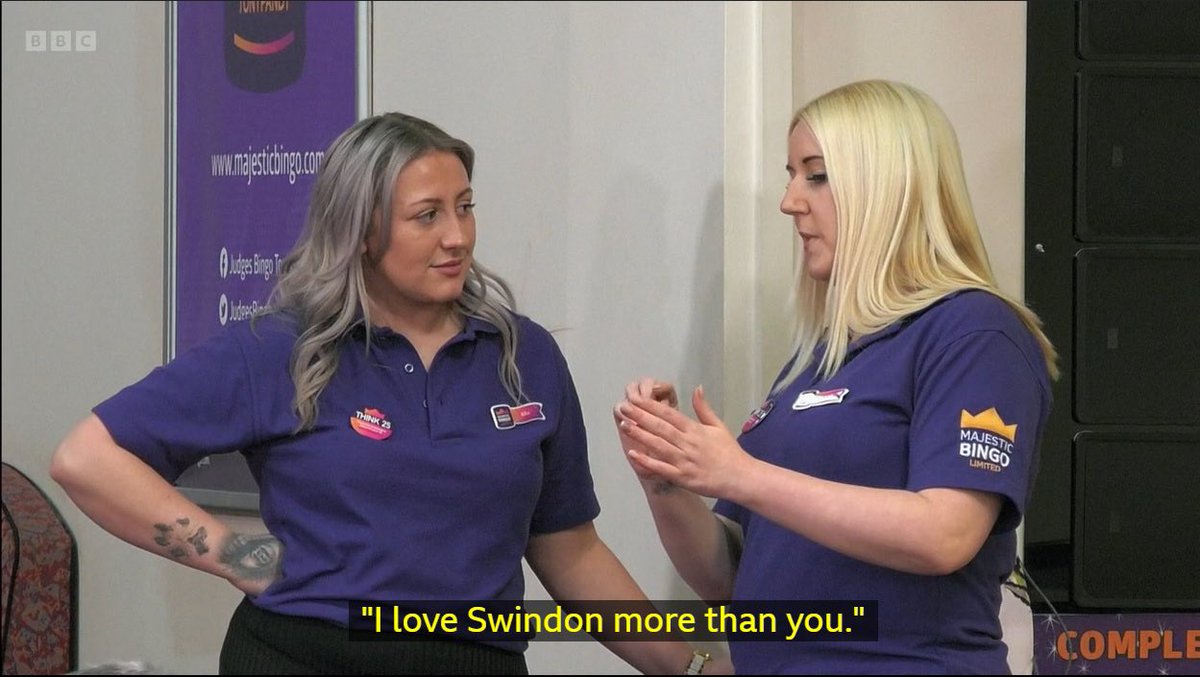Adam_Rowland82's tweet photo. Swindon Town @Official_STFC get a mention in a series about a south wales bingo club.
A good valentine gift? A cookie with the words “I love Swindon more than you” https://t.co/c8QBYd8DLM… #bbcfullhouse #Swindon https://t.co/lOIWlmvZNa