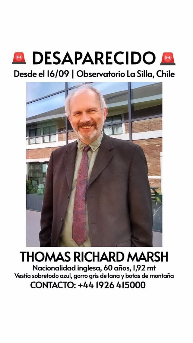 TM_Illustrator's tweet image. Por favor, ayúdame a encontrar a mi papá. Ha estado desaparecido durante más de una semana en Chile, y estamos muy desesperados por que regrese a casa.#LaSilla #LaSerena #astrónomo #MISSING