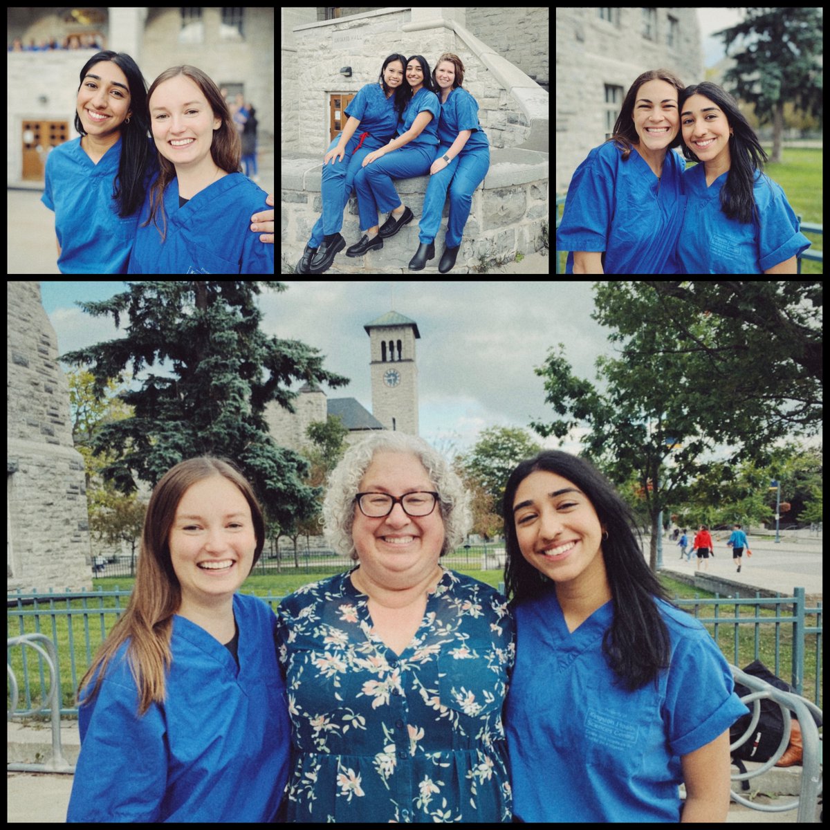 Bittersweet coming together as a class one last time before CaRMS. Almost 4 years and I am still so proud to be part of our #QMed2023 family. 

Core clerkship: ✅ 
Core values 🍎: be kind, caring, curious…and make sure to close your eyes in every picture with <a href="/MCG_MedEd/">Michelle Gibson</a>