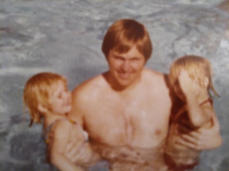 My dad at 32, with a scar from his bypass following a heart attack at 28, holding me and my sister, who both have FH. #KnowFH #FHCantWait