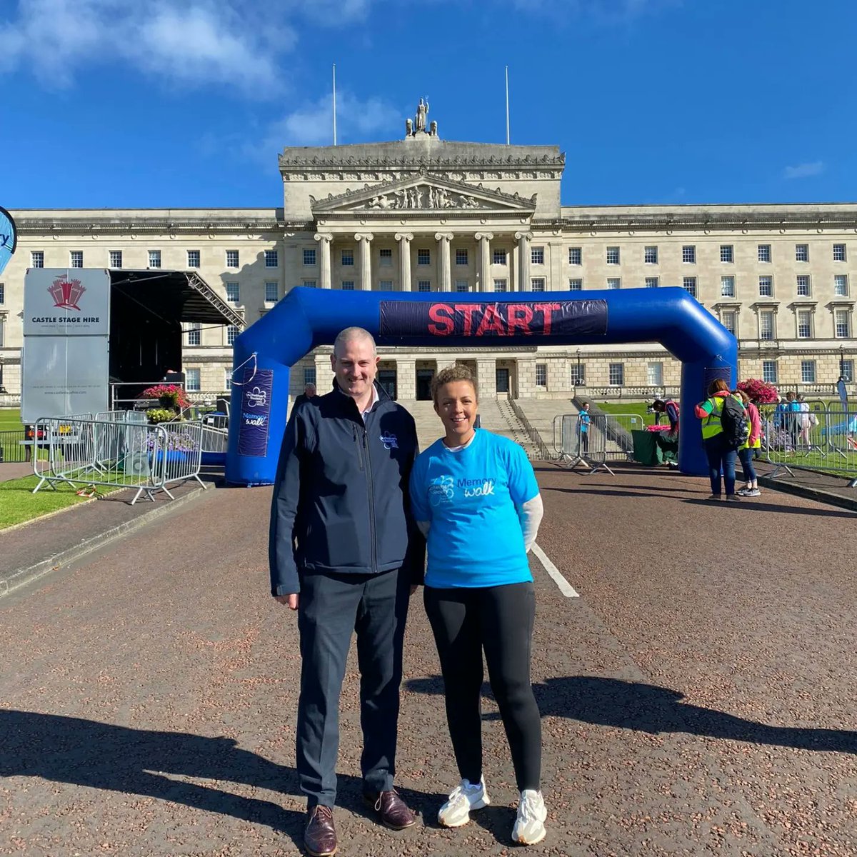LizKimminsSF's tweet photo. Today I walked in memory of my Nanny &amp; Granda Toal at @AlzSocNI #MemoryWalk2022. As Chair of the Dementia Cross-Party Group, I was delighted to sponsor this event, &amp; what a glorious day it was for the 100s of people who came out in memory of their loved ones 💙
#DementiaAwareness https://t.co/ZmMcRNOuVf