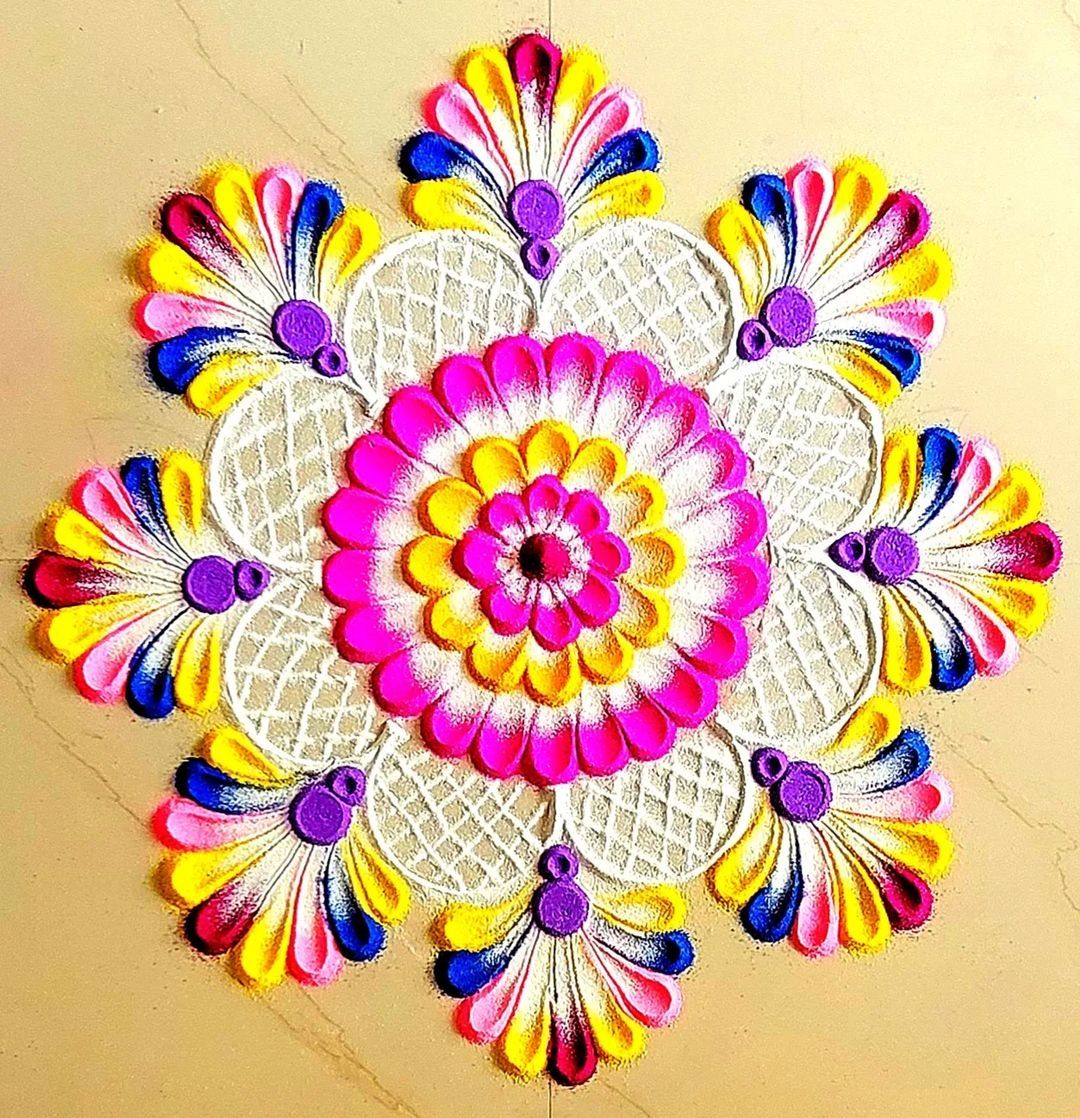 RangoliDesignss's tweet photo. Creative Rangoli Design by Vimal Kumar Jain
https://t.co/NQhIWiN781 
#art #rangoli https://t.co/TX27Xe2YOT