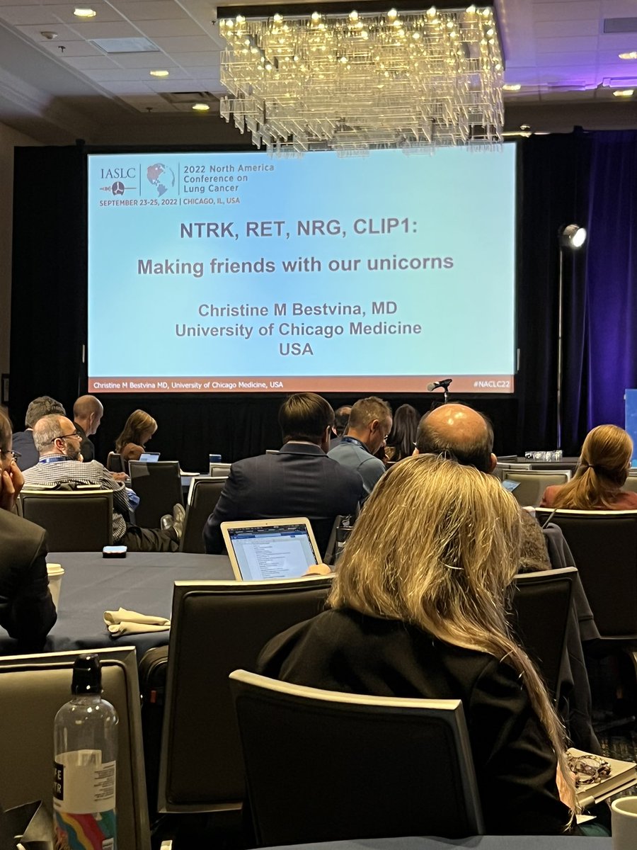 How much did I love the approach for rare fusions in the targeted therapy session by Dr. Christine Bestvina? @ChristineBestv1 #NRG1 is a unicorn fusion - needs more love & attention! Reminding to NGS test for fusions, refer 4 ongoing CRESTONE study w seribantumab @IASLC #naclc22