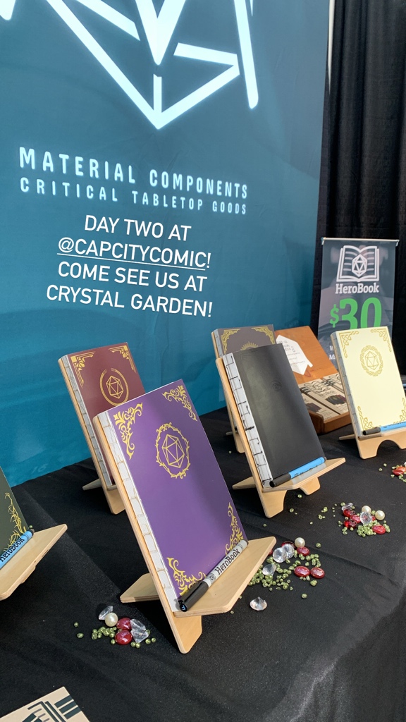 materialcom's tweet image. Day two at @capcitycomic is on! Swing by Crystal Garden and check us out!