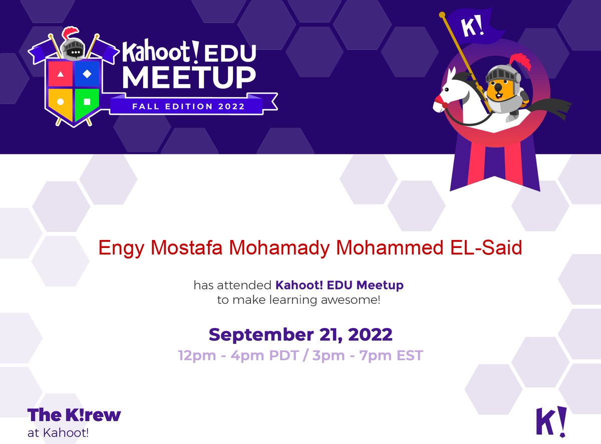 EnjyMostafa2's tweet photo. The Kahoot! EDU Fall Meetup Digest
#Kahoot #MicrosoftEDU https://t.co/cmmj0yVViE