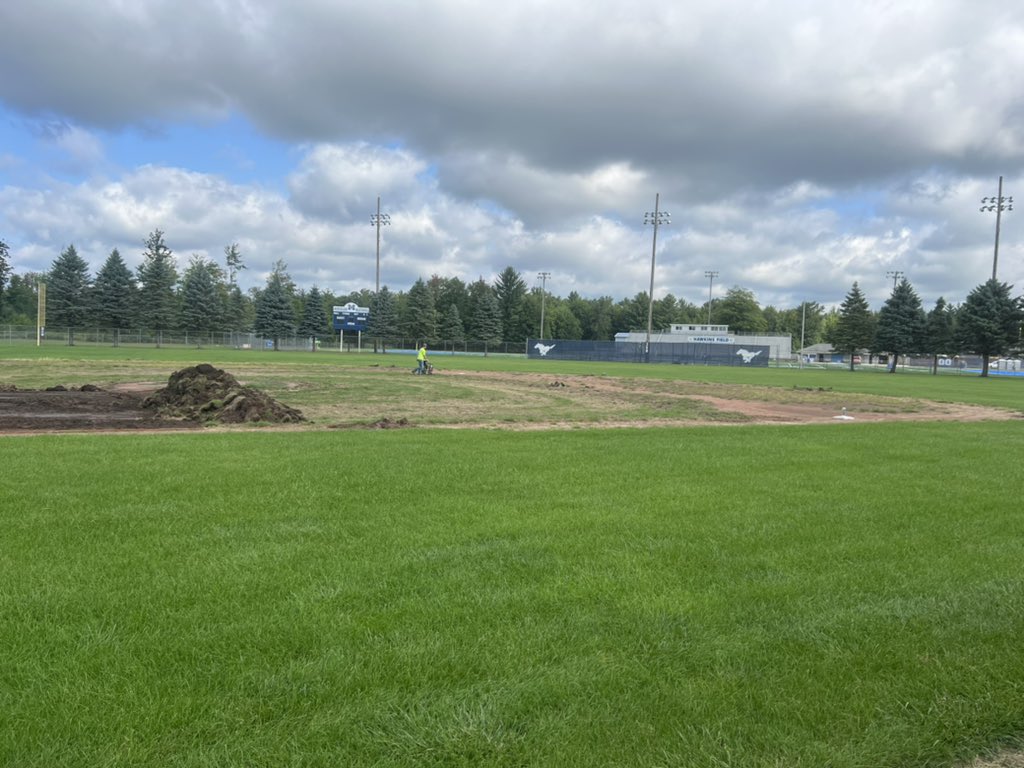 TroDirt's tweet photo. Me: You want to go for a fall drive?
Lynds: We’re going to look at a baseball field, aren’t we?
Me: …
Lynds: ….
Me: Alright! Let’s go!

Sods down for the Meridian Mustangs, ready for the 2023 season! @Homefield_ @DuraEdge https://t.co/loY7kx0iTw