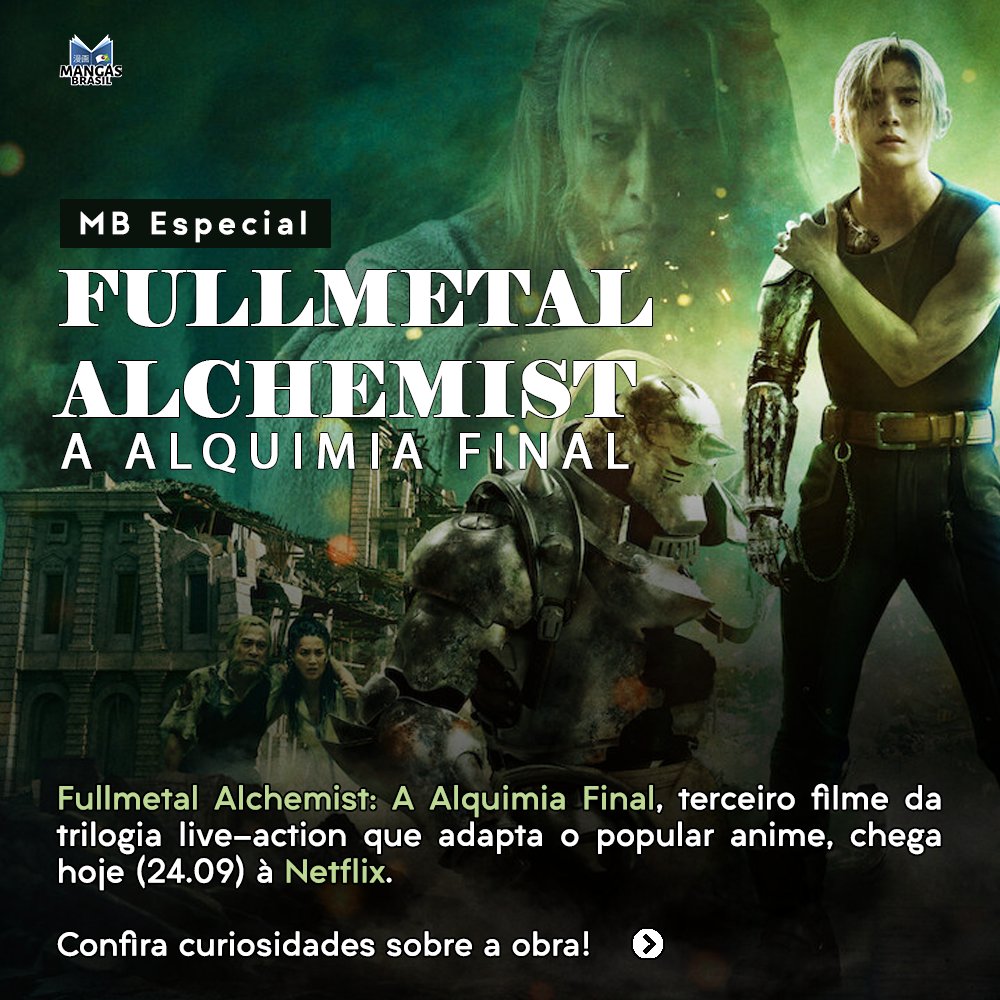 Fullmetal Alchemist: A Alquimia Final ganha data na Netflix