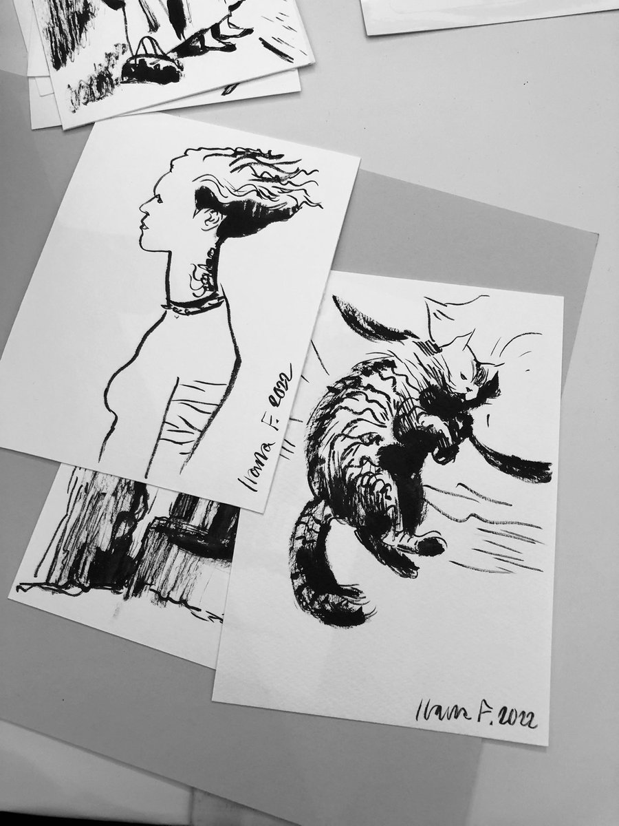 ivana_f's tweet photo. Drawing #cats other things at @capcitycomic this weekend 

Crystal Garden hours: 
Saturday: 10am-6pm
Sunday: 10am-5pm

#CapCityComic
#ivana_f
#inkdrawing 
#catdrawing 
#freedrawings https://t.co/vl9B4qJoAD