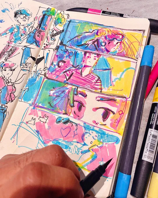 Something not in 3D this time… I realize that making random sketches in my messy notebook is actually more relaxing than drawing clean stuff 😅 