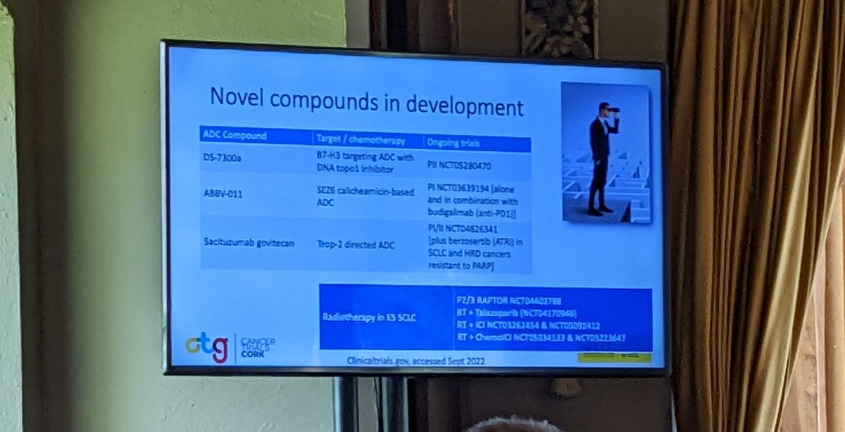 ChrisCronin1's tweet photo. Informative and invigorating talks this weekend at #AILCC22, including a tour de force on current standards and future prospects in SCLC from @Dcollinsflynn. Great to attend in person! Thanks to organising committee @DrJNaidoo @FordePatrick https://t.co/sn881d8Nl8