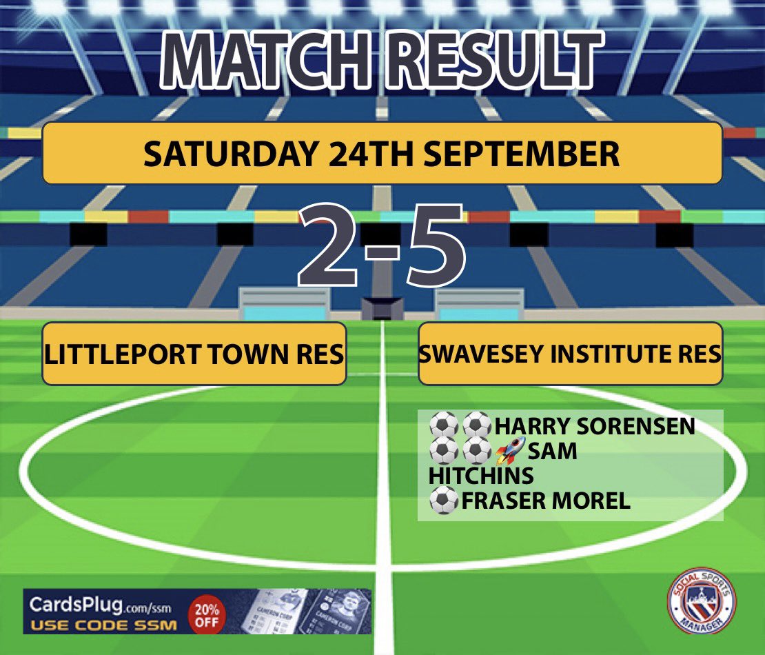 SwavOfficial's tweet photo. 3 wins in 3 for the Ressies the perfect start to the season continues away to @LittleportTown another strong performance and another 3 points in the bag 💙#UpTheSwavo https://t.co/GHE9S3DBC0