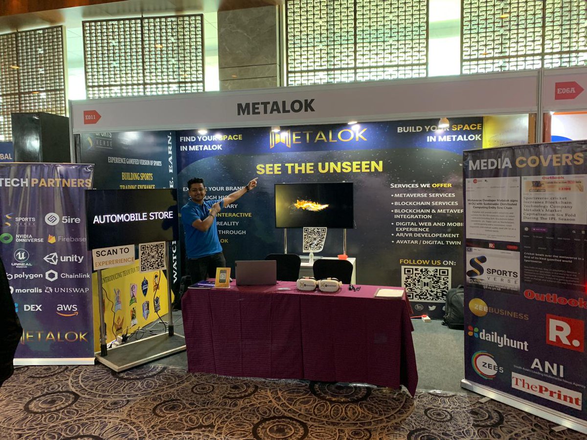 sportsverse_'s tweet photo. #Proud to take our parent company #Metalok to #Entrepreneur2022 to showcase our vast expertise in
the #metaverse.
It was a prestigious moment for us that who's who of the startup world visited our booth. https://t.co/5aqGpMz988