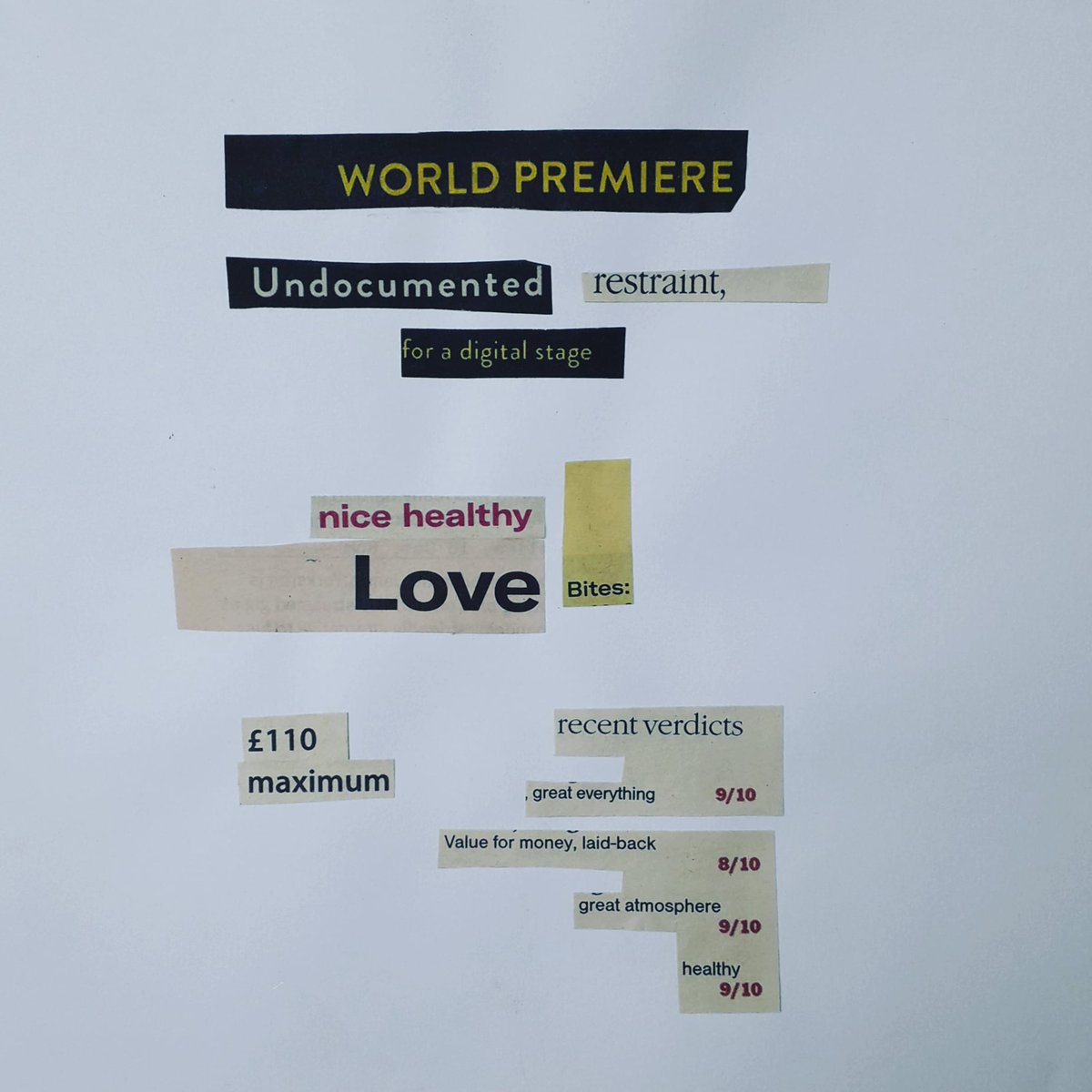AteliersCortada's tweet photo. World premiรจre offer!
Don't miss it.
#collage #EdinburghArtist #LoveBites #BuggeringAbout https://t.co/LFowjoozlP