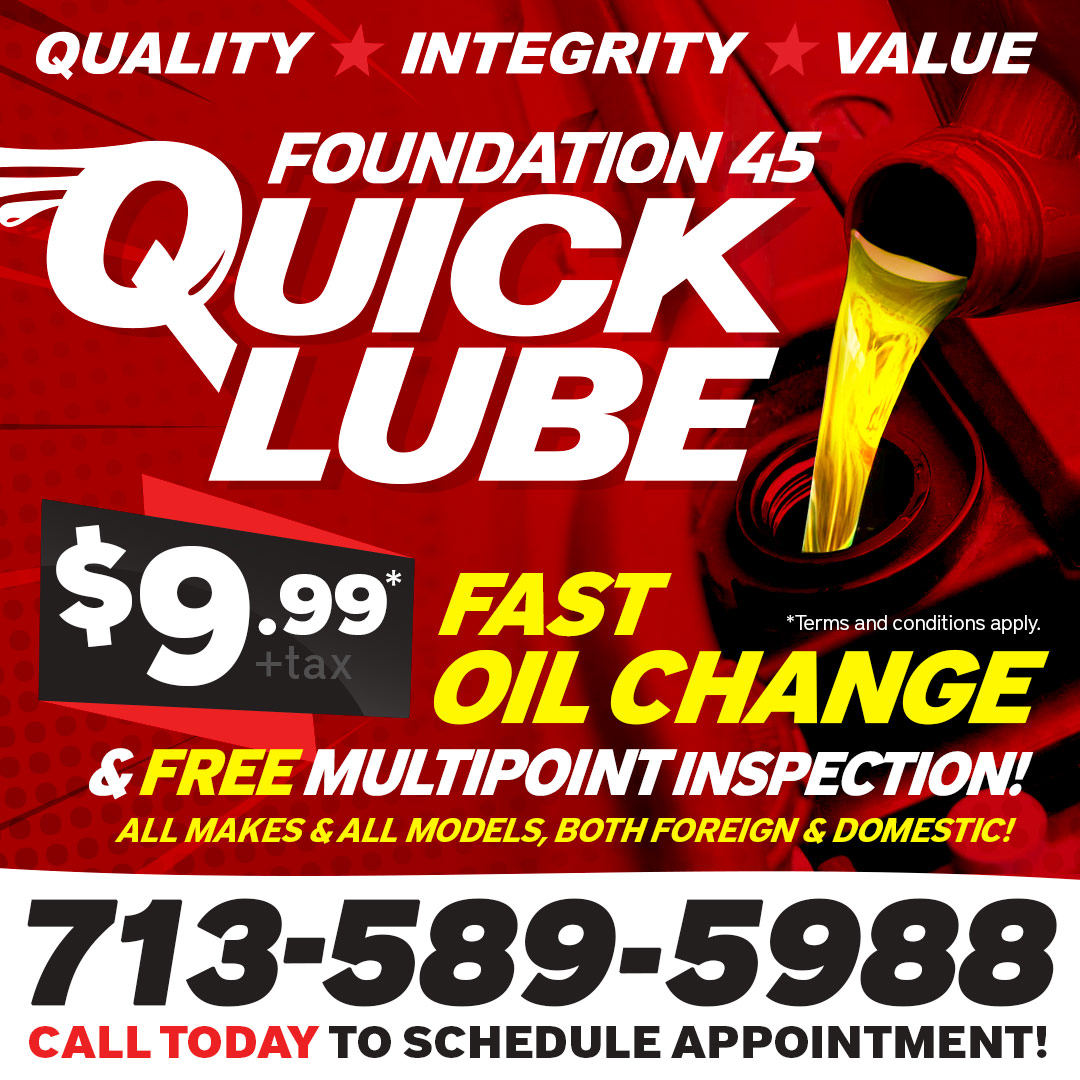 foundation45htx's tweet photo. 🛢️♻️ Foundation45 Quick Lube! $9.99 Fast Oil Change & FREE Auto Multipoint Inspection included. Call for an appointment: ☎️713-589-5988
#oilchange #quicklube #houston #F45 https://t.co/72JmvOZg75