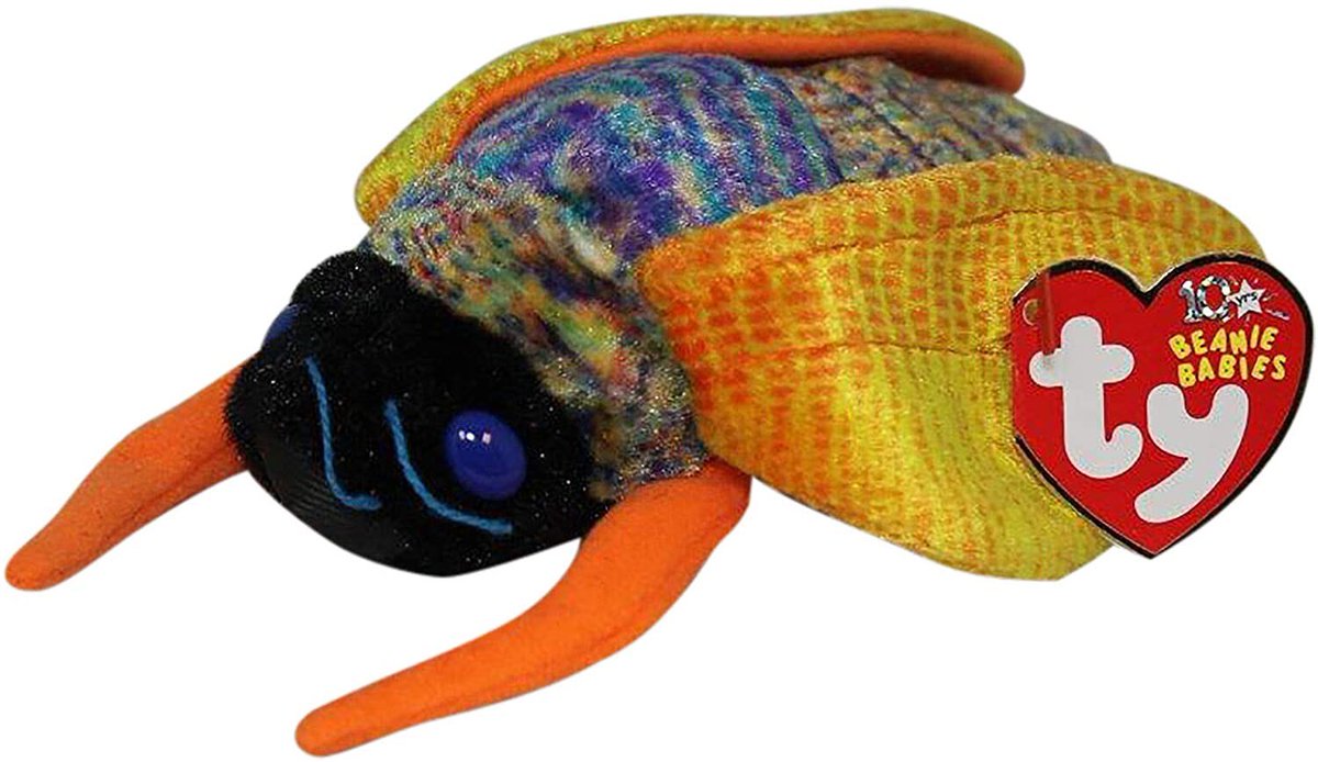 beaniebabybot's tweet photo. Twitterbug the cicada. 
Birthday: September 24, 2002.
“Once every dozen years or more
It’s time for me to hit the door
I make a lot of noise because
That is what a cicada does !” https://t.co/kFUTU51shU