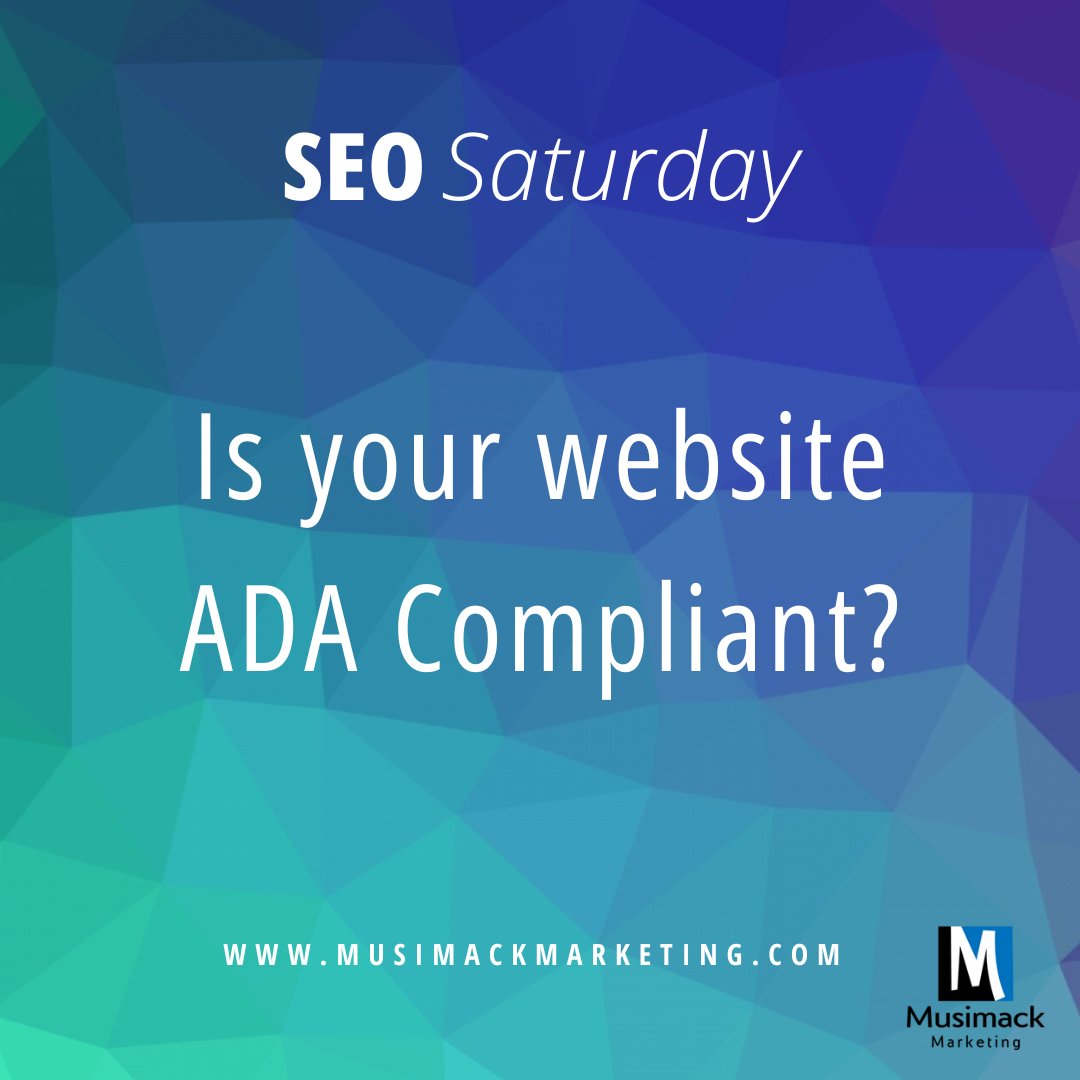 Your online business should meet the "Americans with Disabilities Act Standards" for Accessible Design. Digital ADA compliancy will allow those with disabilities to interact on your website. Let us know if you need help setting this up!
#adacompliant #webdesign #seotip #marketing