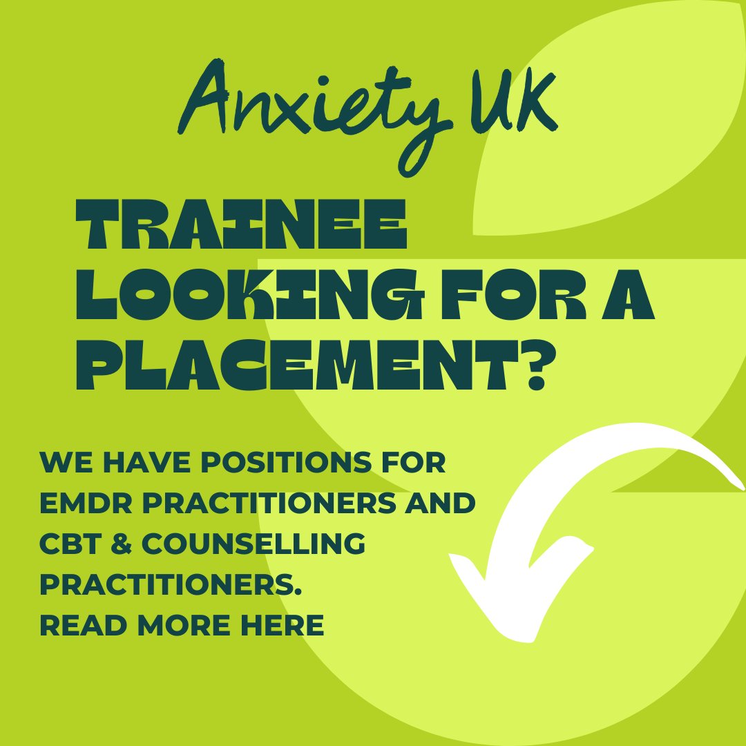 We have a range of placements available for #students on #counselling, #EMDR and #CBT #therapists. Find out more here: anxietyuk.org.uk/blog/placement…