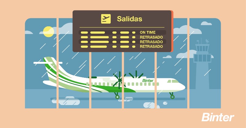 BinterCanarias's tweet photo. Debido a las condiciones meteorológicas, se han cancelado los vuelos desde y hacia los aeropuertos de #TenerifeNorte, #LaGomera, #ElHierro y #LaPalma hasta las 13:00 horas. Si vas a volar desde el resto de las islas consulta el estado de tu vuelo.