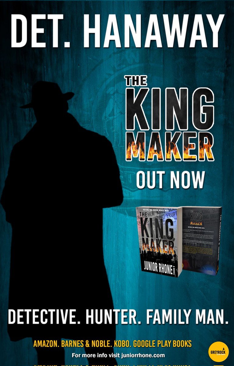 juniorrhone's tweet photo. The Kingmaker - A Debut Novel. Meet the characters. Russ King. Tess Kammeyer. Detective Hanaway. Big giveaway coming soon to celebrate the Book Trailer release. Thank you for the support.
#WritingCommunity #authorscommunity #amreading #crime https://t.co/xXHKQgYfun