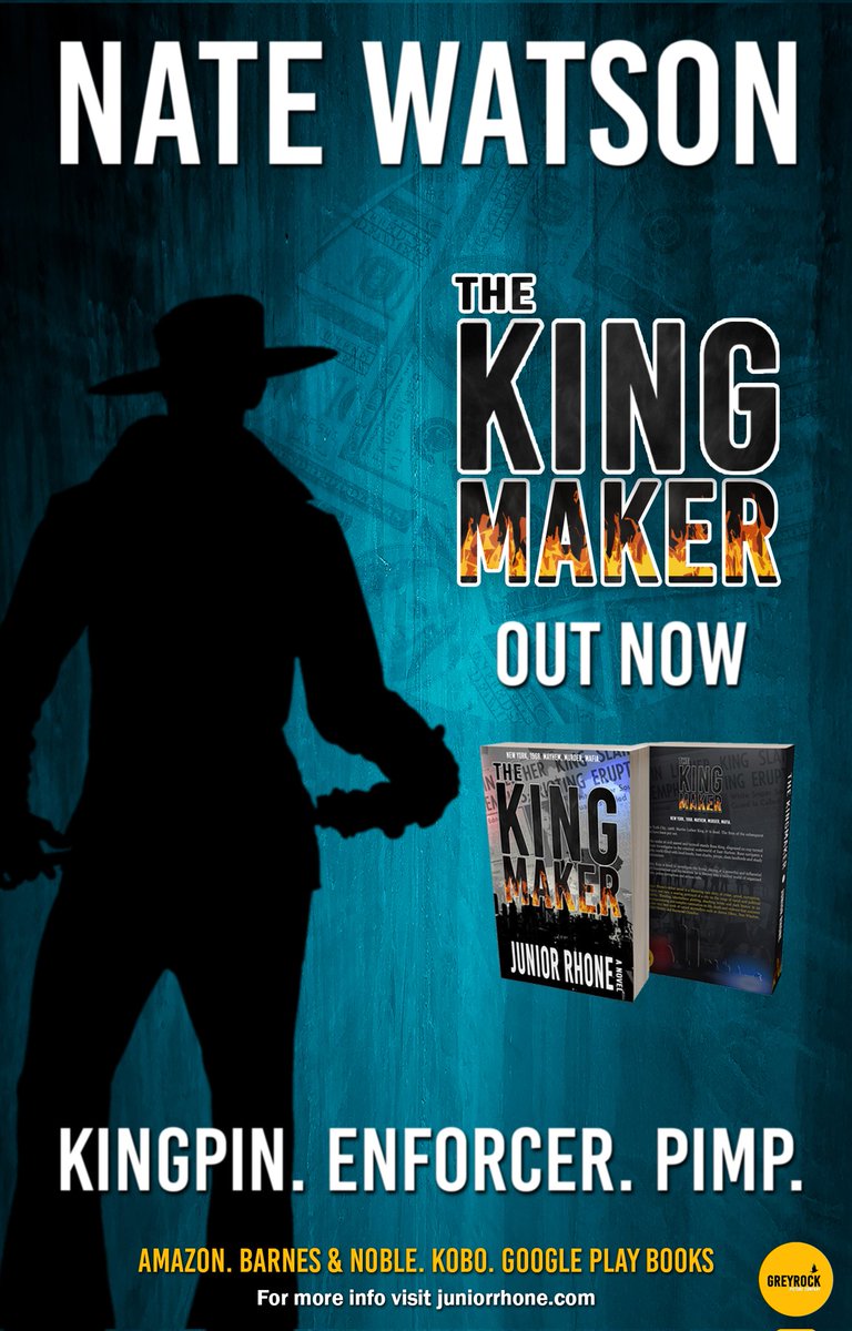 juniorrhone's tweet photo. The Kingmaker - A Debut Novel. Meet the characters. Nate Watson. Nicky Costa. Eddie Carter. Big giveaway coming soon to celebrate the Book Trailer release. Thank you for the support.
#WritingCommunity #authorscommunity #amreading #crime https://t.co/vLwFKdkOhK