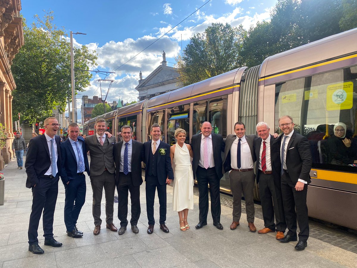 CastleknockGAA's tweet photo. On the a big day for the girls footballers another big event in Dublin City centre, the marriage of former chairman and footballer @NiallTutty to Sarah. Congrats from all at the club 💙💛
@MrStevie_Lynch @Gerlad007 @JohnMcMenamin1 @micklynchtokay @tonynulty https://t.co/FPB5kBttNv