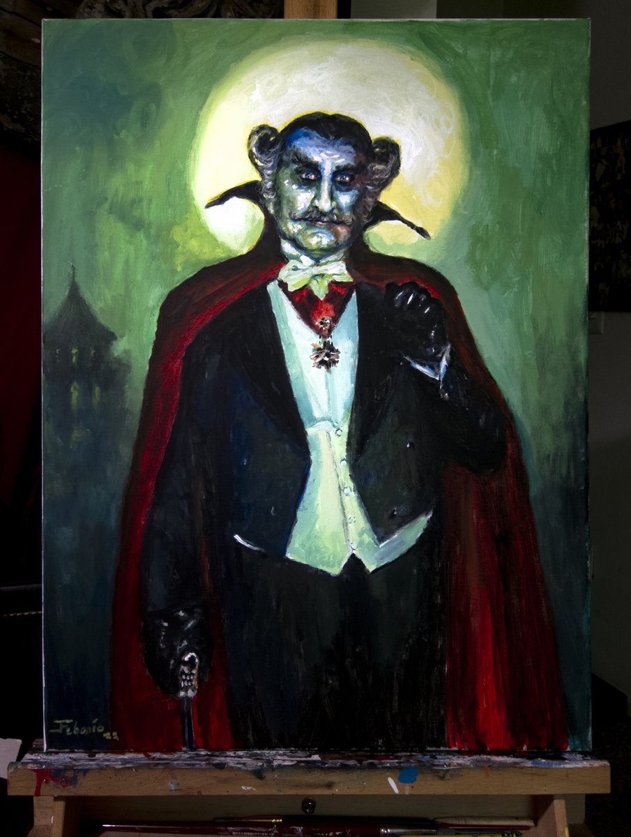 Here is my portrait of Grandpa Munster commissioned by Danny Roebuck 

@RobZombie  @TheMunsters on @netflix with #sherrimoonzombie and @JeffDanPhillips 

#themunsters #robzombie #sherimoonzombie #jeffdanielphillips #danielroebuck #art 

Acrylic Painting
18x24 Stretched Canvas