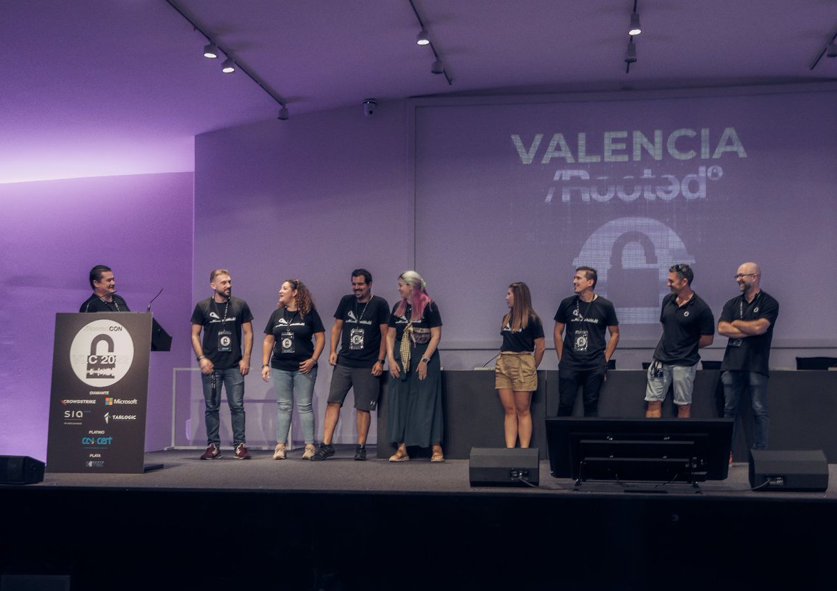 Y ahora sí que sí. ESTO SE ACABA.

Gracias a todos los que nos habéis acompañado en esta #ROOTEDValencia y especialmente a nuestros patrocinadores <a href="/CrowdStrike/">CrowdStrike</a>, <a href="/MicrosoftES/">Microsoft España</a>, <a href="/SIA_es/">SIA_es</a>, <a href="/TarlogicES/">TarlogicES</a>, <a href="/CCNCERT/">CCN-CERT</a> y @GrupoTRC .

¡Seguiremos dando guerra!
