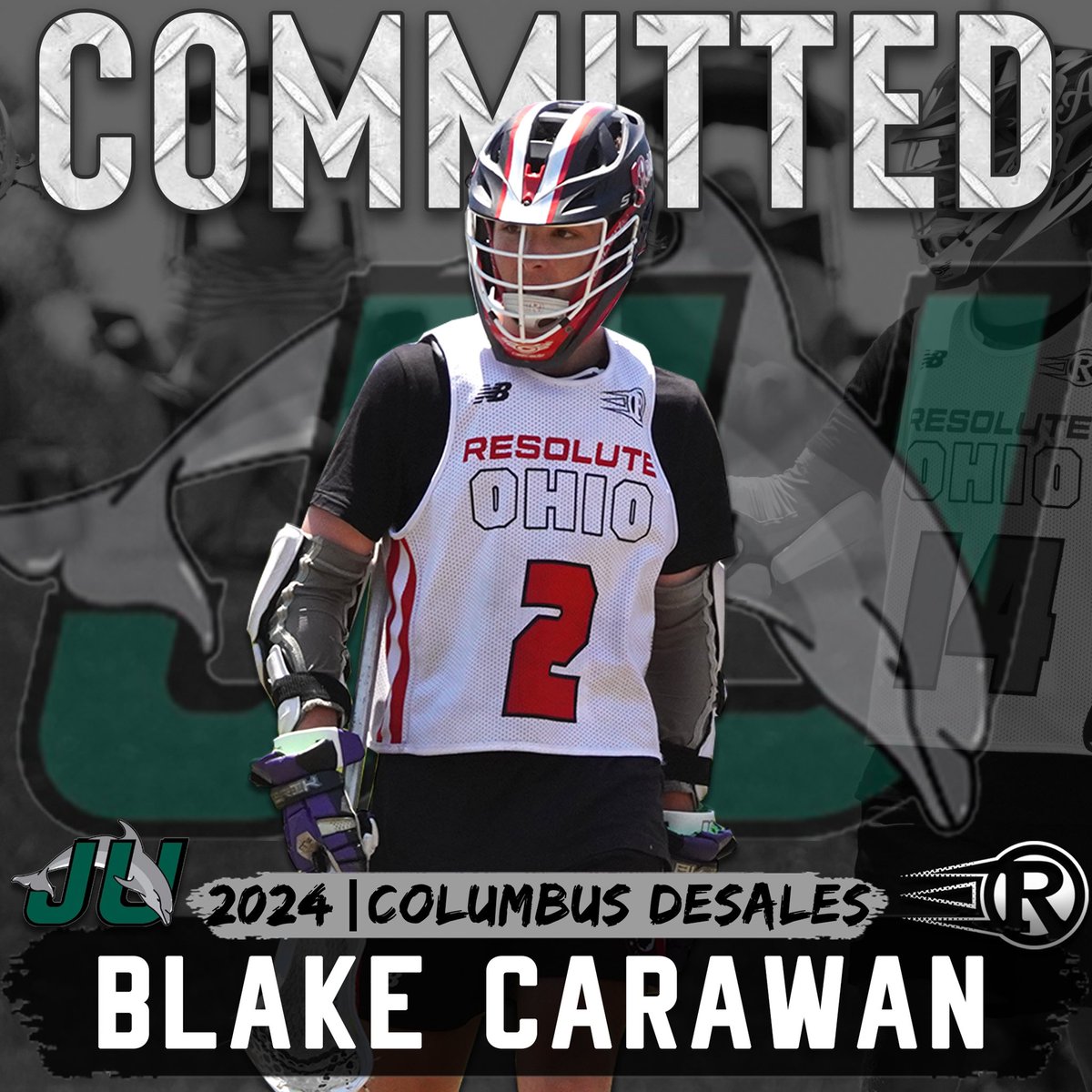 Congrats to 2024 Resolute &amp; <a href="/Stallionslax/">Stallions  lacrosse</a> midfielder/attackman <a href="/Blake_Carawan24/">Blake Carawan</a> on his commitment to play college lacrosse at <a href="/JAX_MLAX/">Jacksonville Men's Lacrosse 🥍</a>! #BeResolute #TheResoluteDifference #OhioMade #ResoluteBuilt