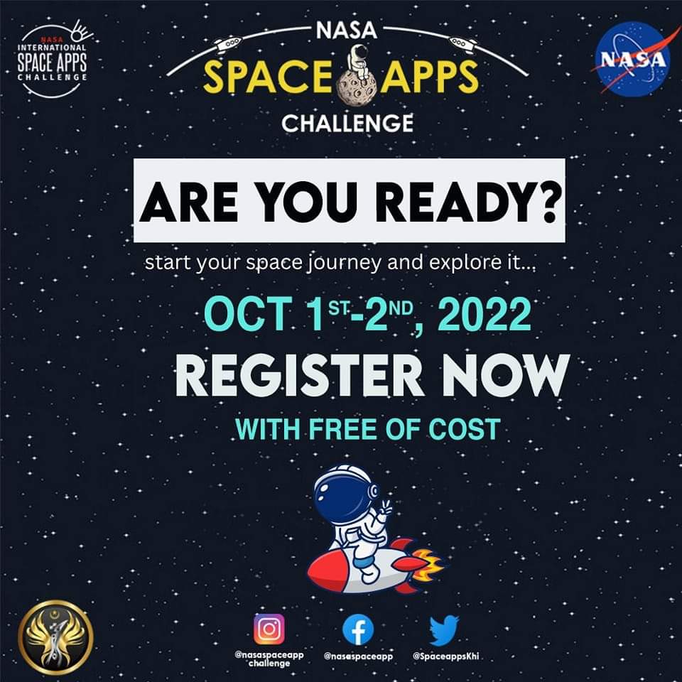 SpaceappsKhi's tweet photo. Complete guide to register yourself at Nasa space app challenge.
For all those who found registration procedures a bit hard.
📍 Registration link:
https://t.co/kLxeKqq8Op
#nasaspacechallenge #nasakarachi #nasaspaceapp #innovationcreation #NASA2022 #innovation #nasachallenge https://t.co/lAzxgKWSoc