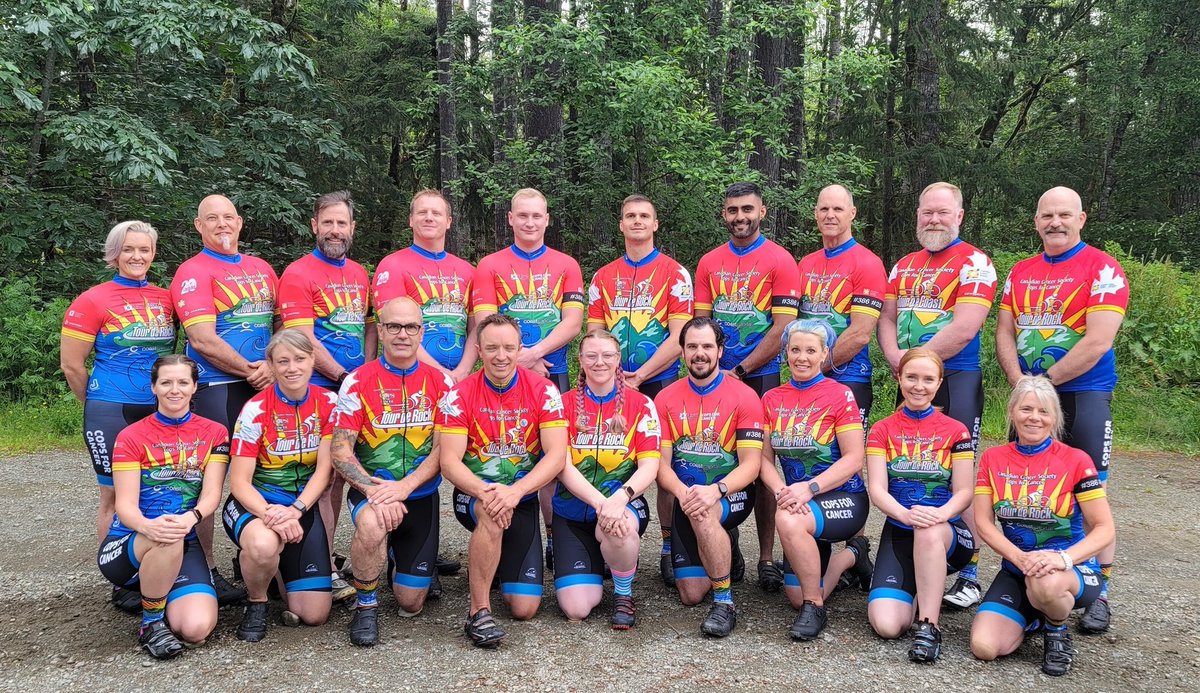 TourdeRock's tweet photo. Day 1 ⚡ We are proud to introduce your 2022 @cancersociety Cops for Cancer Tour de Rock team. We kickoff the 25th anniversary Tour from the Village of Port Alice, small town, big hearts. We can't wait to see you Vancouver Island ❤️ #forthekids https://t.co/JjCas7so1o