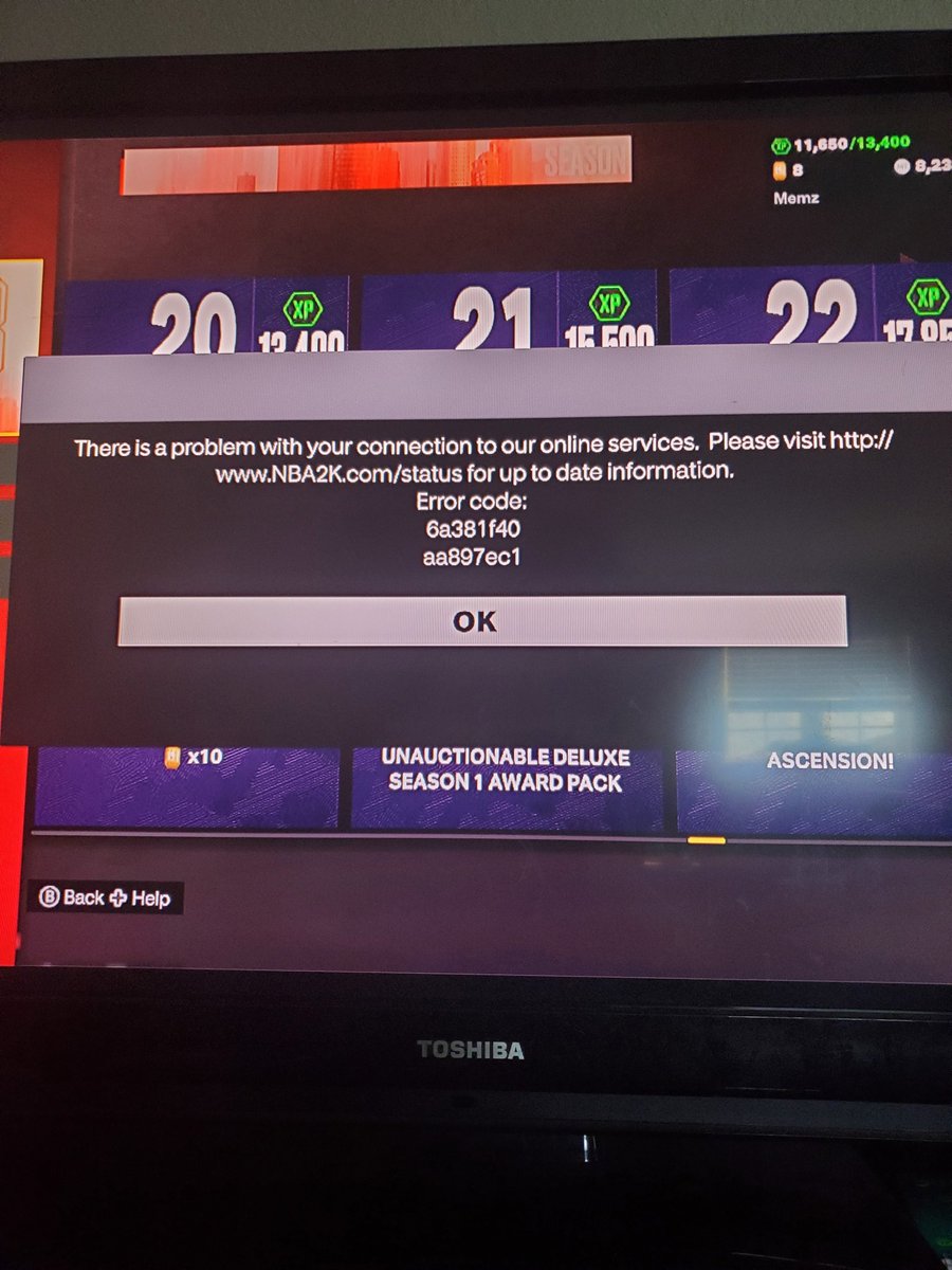 MemoriesCryptic's tweet photo. @NBA2K Can we please fix this crap. Community uploads don't show up, connection errors, blacked out wheel. And outrageous card pack costs. 15k for a chance at a player get outta here. You're ruining the fun. This is switch btw. Show some love. https://t.co/p4n5cyYiPp