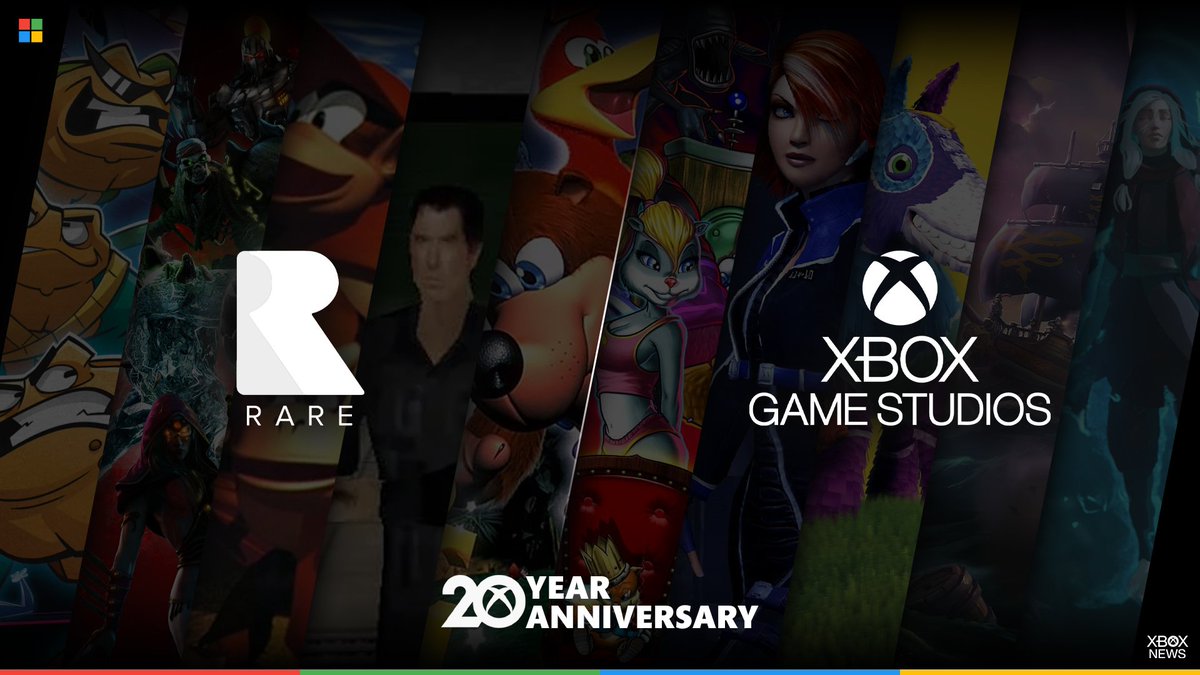 Today marks the 20th anniversary of Microsoft's acquisition of Rare.

A historic, powerhouse in gaming.