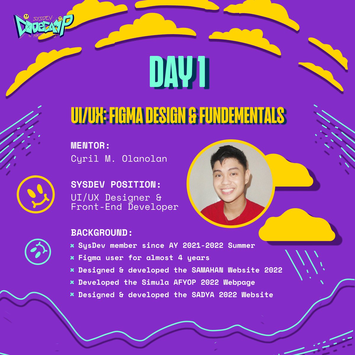 SAMAHANSysDev's tweet photo. MEET THE SYSDEV MENTORS!

Our super talented and amazing mentors have a LOT to offer in their area of expertise. We hand-picked these SysDev members because they have excelled in recent web development projects of the organization.

Take a look at their experiences below! https://t.co/5wrfawCY0d