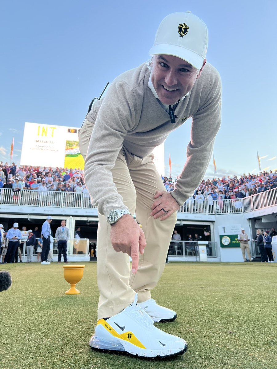 AlexLorando's tweet photo. BIG props to @TrevorImmelman for giving Presidents Cup veteran Adam Scott the opportunity to design the outfits for the International team today @AmandaGolf59 https://t.co/ORt4uezNgs