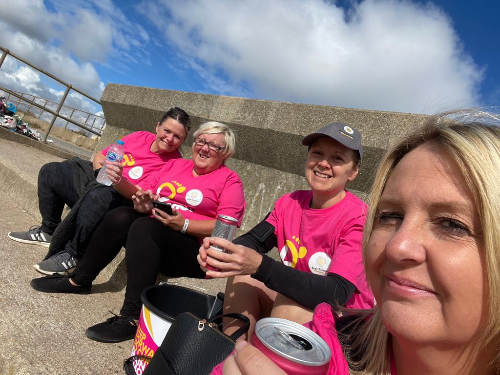 5k #WalkofHope done with @JeanetteEspley, Tracey and Vicky. £80 raised in sunny Skegness for @braintumourrsch 
Thank you to all the lovely people who donated. Dalmation outfit for fancy dress tonight! 😃
